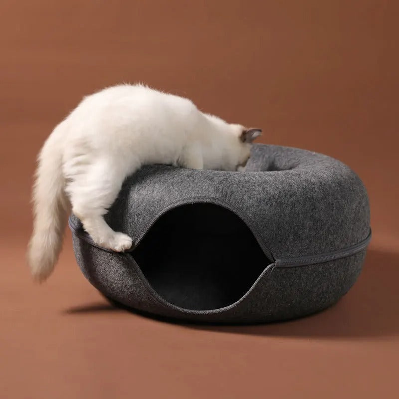 Felt Pet Cat Tunnel Bed