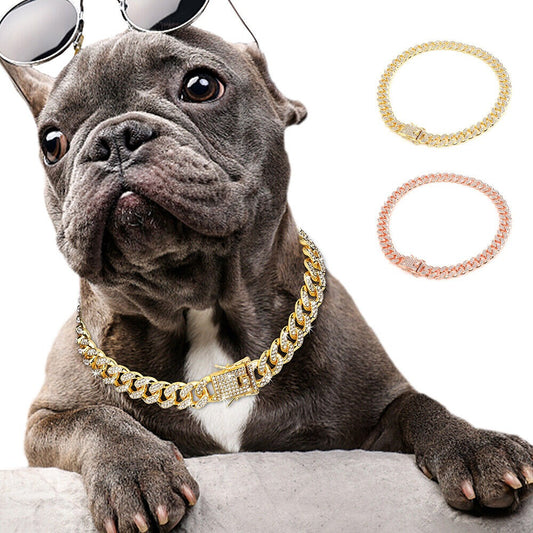 Dog Chain Diamond Collar