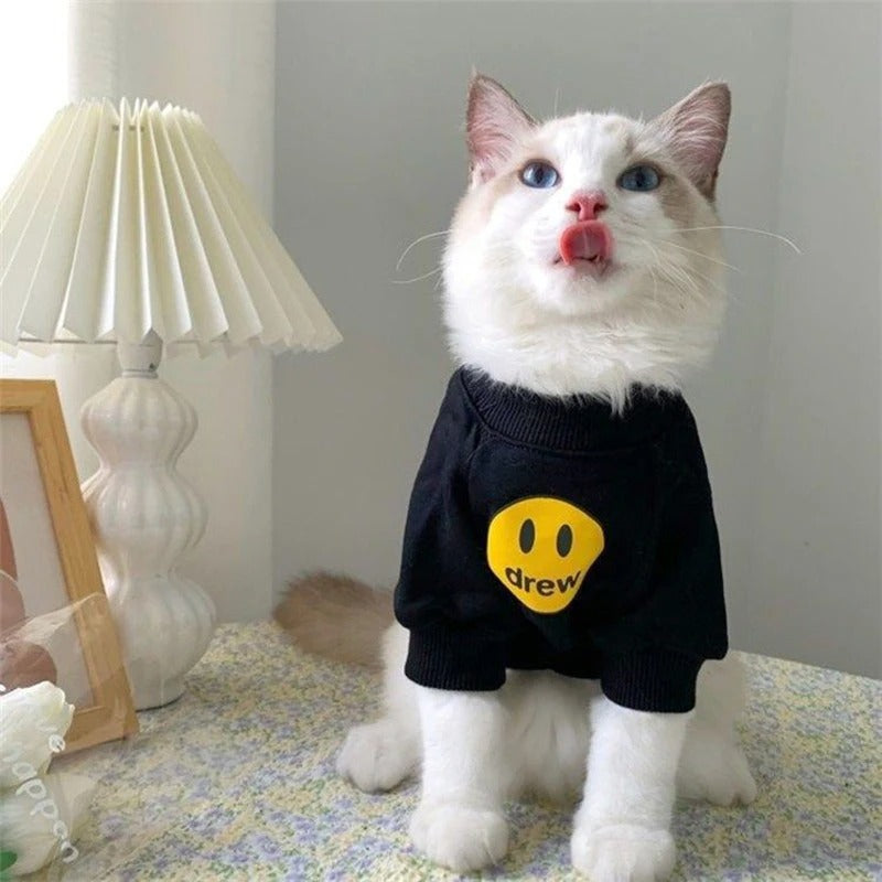 Cat Sweatshirt Smiling Face