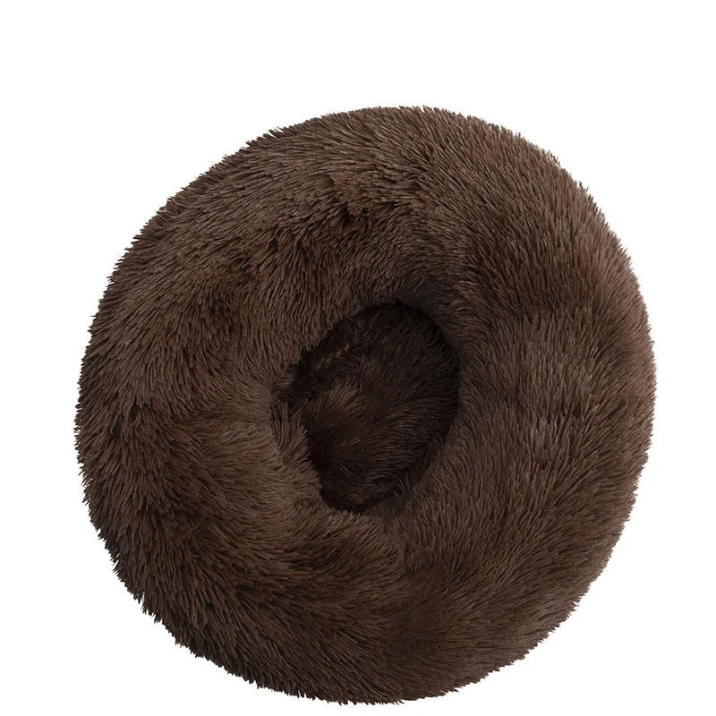 Round Long Plush Pet Beds