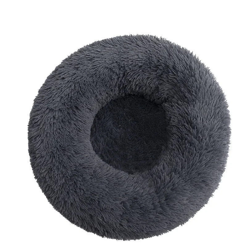 Round Long Plush Pet Beds