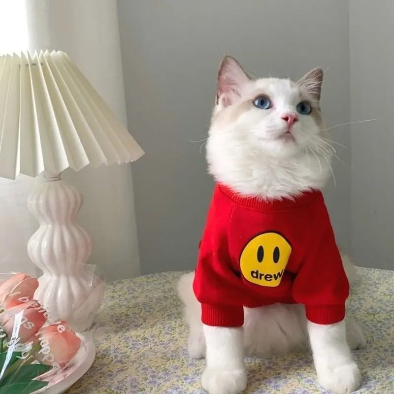 Cat Sweatshirt Smiling Face