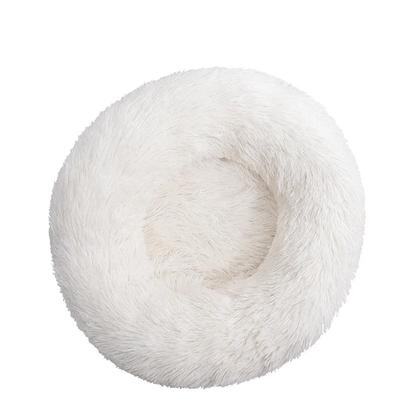 Round Long Plush Pet Beds